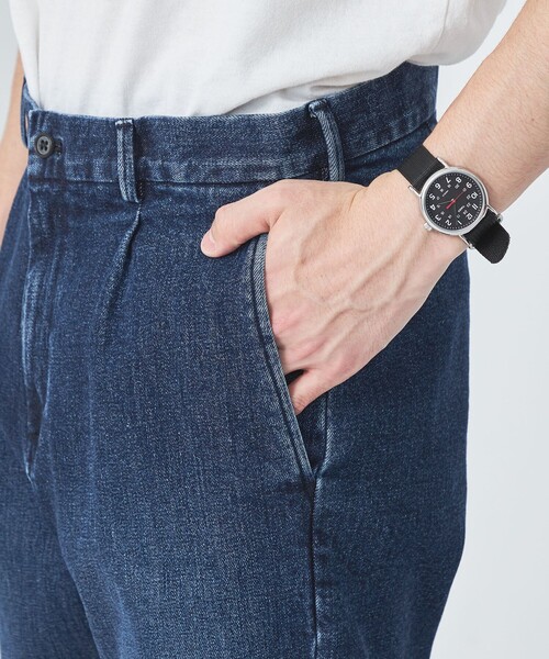 green label relaxing(グリーンレーベルリラクシング)の「パイプドステム デニム スラックス パンツ(デニムパンツ・メンズ・ネイビー/グレー/ホワイト・L/M/S/XL)」の14枚目の写真