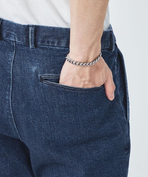 green label relaxing(グリーンレーベルリラクシング)の「パイプドステム デニム スラックス パンツ(デニムパンツ・メンズ・ネイビー/グレー/ホワイト・L/M/S/XL)」の15枚目の写真