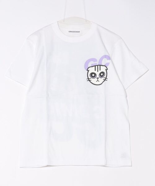 ARCHIVER(アーカイバ)の「【8】【it】【Grace Chow/グレース チョウ】Graphic/Design T(Tシャツ/カットソー・レディース・ホワイト/サックスブルー・SMALL/MEDIUM)」の1枚目の写真