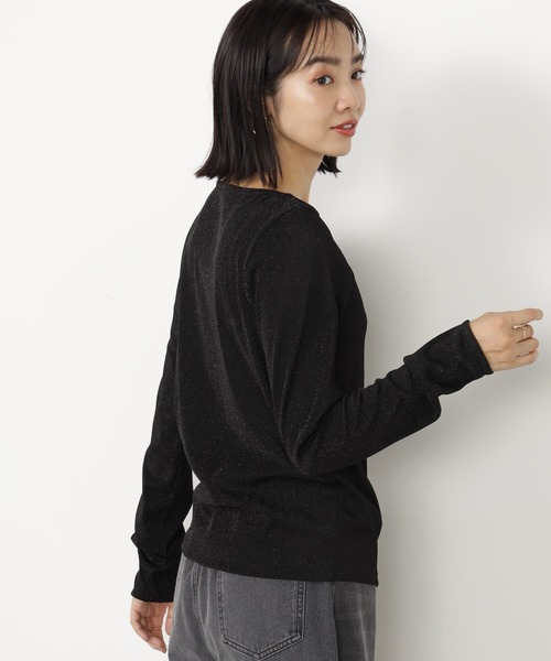 FOUND GOOD（ファウンドグッド）の「ラメロンTEE（Tシャツ/カットソー・レディース・ベージュ/ブラック/グレー系2・L/M/S）」の5枚目の写真