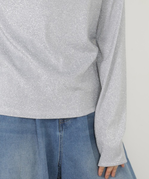 FOUND GOOD（ファウンドグッド）の「ラメロンTEE（Tシャツ/カットソー・レディース・ベージュ/ブラック/グレー系2・L/M/S）」の9枚目の写真