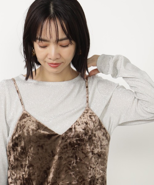 FOUND GOOD（ファウンドグッド）の「ラメロンTEE（Tシャツ/カットソー・レディース・ベージュ/ブラック/グレー系2・L/M/S）」の13枚目の写真