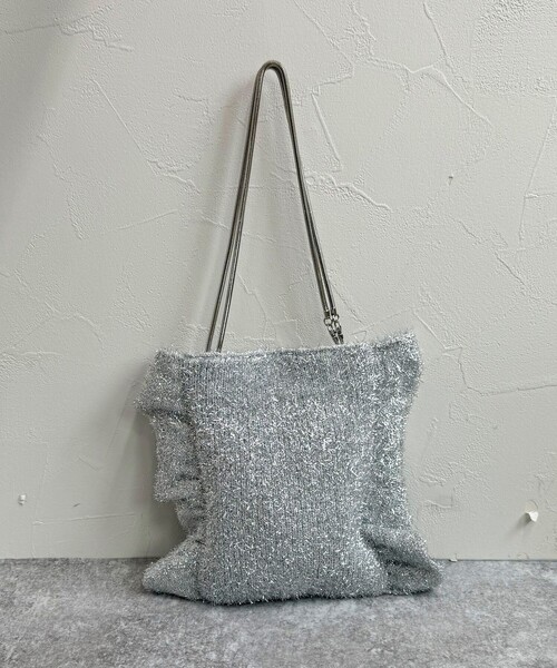 fredy emue(フレディエミュ)の「パールドットシャイニーニットバッグ(ショルダーバッグ・レディース・シルバー/ブラック・FREE)」の19枚目の写真