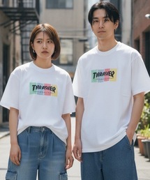 THRASHER（スラッシャー）の「4C BOX LOGO S/S T-SHIRTS/スラッシャー5.6オンススタンダードフィット4カラーボックスロゴプリント半袖Tシャツ（Tシャツ/カットソー）」
