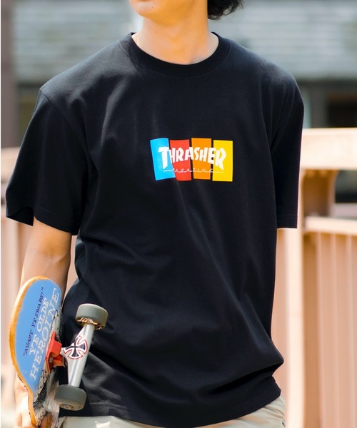 セール】4C BOX LOGO S/S T-SHIRTS/スラッシャー5.6オンス