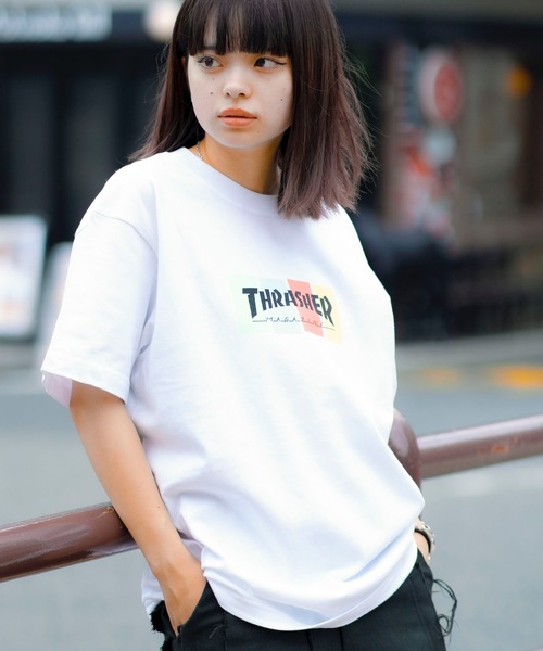 セール】4C BOX LOGO S/S T-SHIRTS/スラッシャー5.6オンス