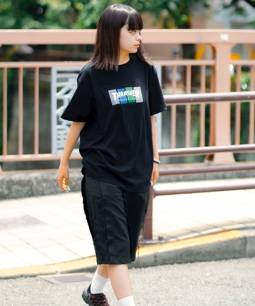 THRASHER(スラッシャー)の「4C BOX LOGO S/S T-SHIRTS/スラッシャー5.6オンススタンダードフィット4カラーボックスロゴプリント半袖Tシャツ(Tシャツ/カットソー・メンズ・ブラック系その他2/ホワイト系その他2/ブラック系その他/ホワイト系その他・MEDIUM/X-LARGE/LARGE/XX-LARGE)」の19枚目の写真