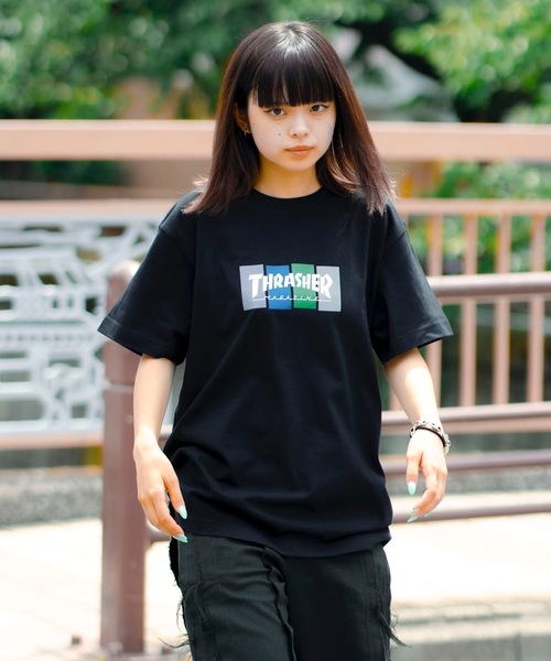 THRASHER(スラッシャー)の「4C BOX LOGO S/S T-SHIRTS/スラッシャー5.6オンススタンダードフィット4カラーボックスロゴプリント半袖Tシャツ(Tシャツ/カットソー・メンズ・ブラック系その他2/ホワイト系その他2/ブラック系その他/ホワイト系その他・MEDIUM/X-LARGE/LARGE/XX-LARGE)」の20枚目の写真