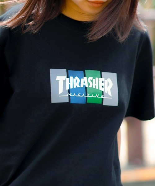 THRASHER(スラッシャー)の「4C BOX LOGO S/S T-SHIRTS/スラッシャー5.6オンススタンダードフィット4カラーボックスロゴプリント半袖Tシャツ(Tシャツ/カットソー・メンズ・ブラック系その他2/ホワイト系その他2/ブラック系その他/ホワイト系その他・MEDIUM/X-LARGE/LARGE/XX-LARGE)」の22枚目の写真