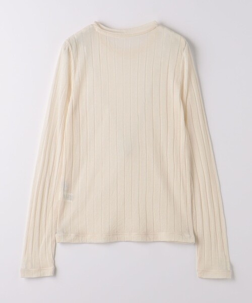 green label relaxing（グリーンレーベルリラクシング）の「シアー ワイドテレコ プルオーバー カットソー（Tシャツ/カットソー・レディース・ナチュラル/ブラック/レッド・FREE）」の15枚目の写真