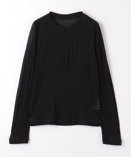 green label relaxing（グリーンレーベルリラクシング）の「シアー ワイドテレコ プルオーバー カットソー（Tシャツ/カットソー・レディース・ナチュラル/ブラック/レッド・FREE）」の19枚目の写真