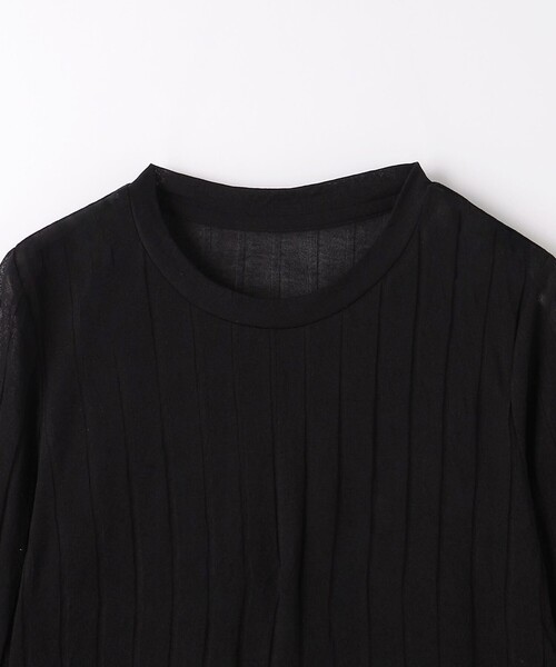 green label relaxing（グリーンレーベルリラクシング）の「シアー ワイドテレコ プルオーバー カットソー（Tシャツ/カットソー・レディース・ナチュラル/ブラック/レッド・FREE）」の21枚目の写真