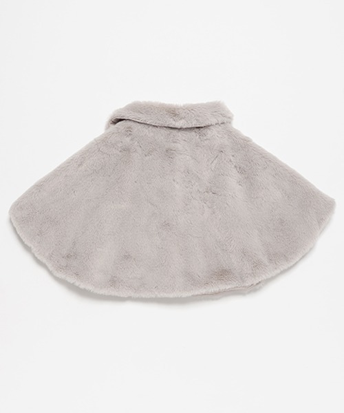 petit main（プティマイン）の「2WAY襟リボンケープ（ポンチョ・キッズ・アイボリー/ライトピンク/ライトグレー・FREE）」の7枚目の写真