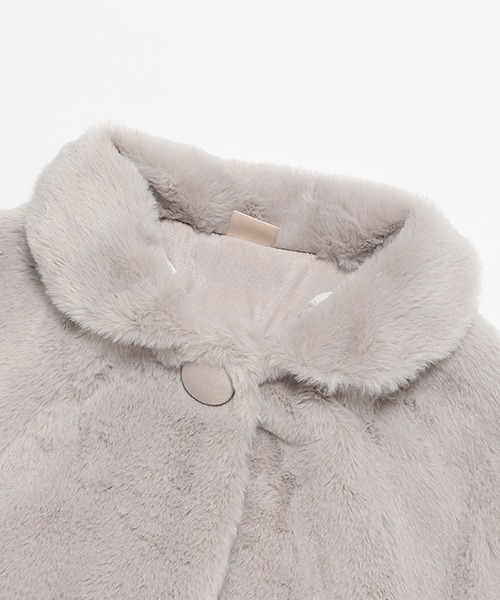 petit main（プティマイン）の「2WAY襟リボンケープ（ポンチョ・キッズ・アイボリー/ライトピンク/ライトグレー・FREE）」の8枚目の写真