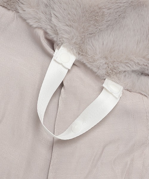 petit main（プティマイン）の「2WAY襟リボンケープ（ポンチョ・キッズ・アイボリー/ライトピンク/ライトグレー・FREE）」の10枚目の写真