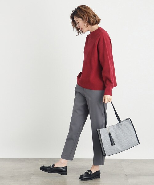 grove（グローブ）の「◆【A4】アソートパイピングタッセルトート（トートバッグ・レディース・アイボリー系1/ブラック系1/ダークブラウン系1/ブラック系3・00）」の6枚目の写真