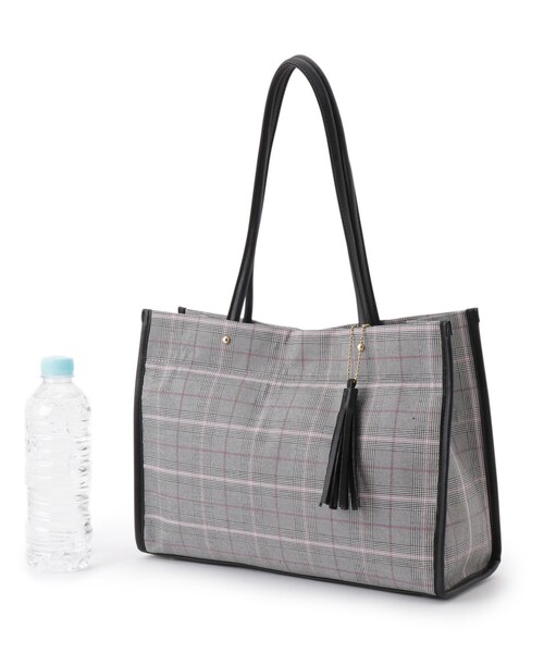 grove（グローブ）の「◆【A4】アソートパイピングタッセルトート（トートバッグ・レディース・アイボリー系1/ブラック系1/ダークブラウン系1/ブラック系3・00）」の12枚目の写真