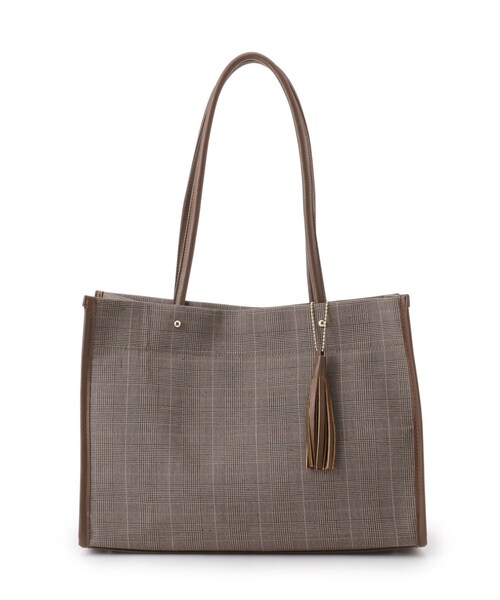 grove（グローブ）の「◆【A4】アソートパイピングタッセルトート（トートバッグ・レディース・アイボリー系1/ブラック系1/ダークブラウン系1/ブラック系3・00）」の15枚目の写真