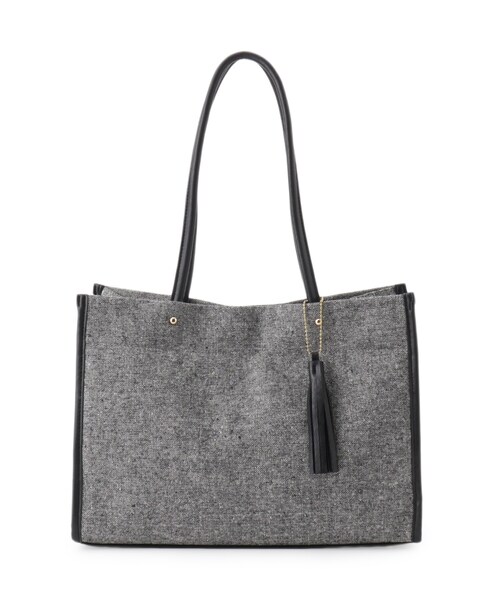 grove（グローブ）の「◆【A4】アソートパイピングタッセルトート（トートバッグ・レディース・アイボリー系1/ブラック系1/ダークブラウン系1/ブラック系3・00）」の17枚目の写真