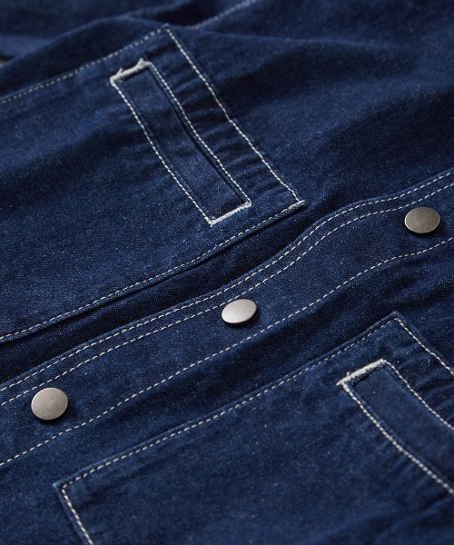 riziere(リジェール)の「配色ステッチデニムジャケット(デニムジャケット・キッズ・インディゴブルー・90/100/110/120/130/140/150)」の14枚目の写真