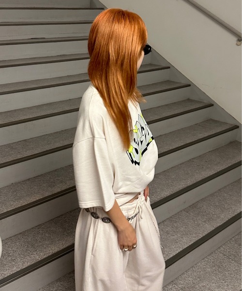 sedacle(セダクル)の「裏毛アソートロゴプリントトップス【SETUP着用可能】(Tシャツ/カットソー・メンズ・オフホワイト/ピンク/ネイビー/ブラック・LARGE/MEDIUM/SMALL)」の6枚目の写真