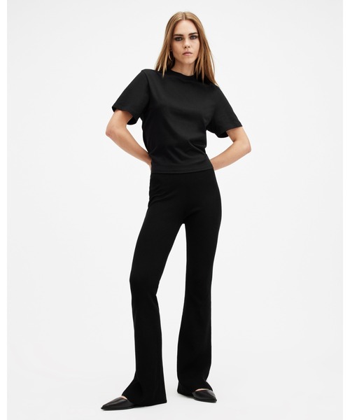 ALLSAINTS（オールセインツ）の「HOLLI DRAWCORD CREW NECK T-SHIRT | HOLLI ドローコード クルー ネック Tシャツ（Tシャツ/カットソー・レディース・ブラック・S/M/L/XS）」の3枚目の写真