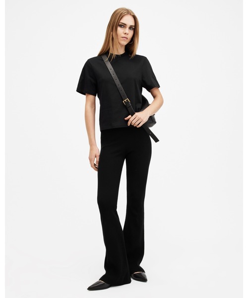 ALLSAINTS（オールセインツ）の「HOLLI DRAWCORD CREW NECK T-SHIRT | HOLLI ドローコード クルー ネック Tシャツ（Tシャツ/カットソー・レディース・ブラック・S/M/L/XS）」の6枚目の写真