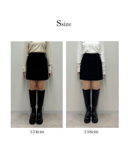 prose verse(プロズヴェール)の「Wポケット台形ミニスカート(スカート・レディース・ブラック・LARGE/MEDIUM/SMALL)」の5枚目の写真