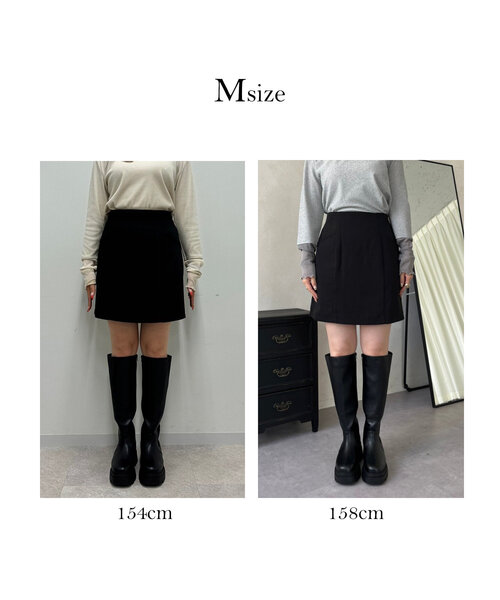 prose verse（プロズヴェール）の「Wポケット台形ミニスカート（スカート・レディース・ブラック・LARGE/MEDIUM/SMALL）」の6枚目の写真