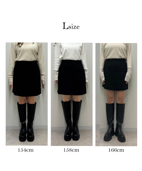 prose verse（プロズヴェール）の「Wポケット台形ミニスカート（スカート・レディース・ブラック・LARGE/MEDIUM/SMALL）」の7枚目の写真