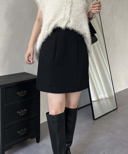 prose verse(プロズヴェール)の「Wポケット台形ミニスカート(スカート・レディース・ブラック・LARGE/MEDIUM/SMALL)」の8枚目の写真