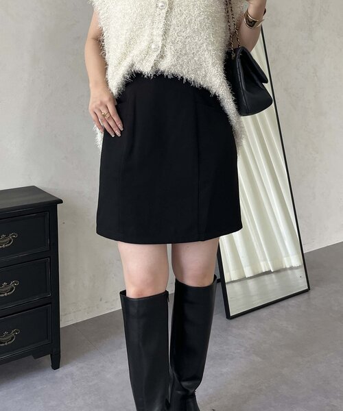 prose verse（プロズヴェール）の「Wポケット台形ミニスカート（スカート・レディース・ブラック・LARGE/MEDIUM/SMALL）」の9枚目の写真