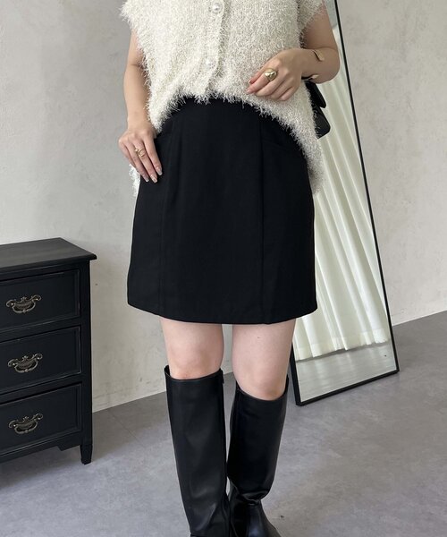 prose verse(プロズヴェール)の「Wポケット台形ミニスカート(スカート・レディース・ブラック・LARGE/MEDIUM/SMALL)」の10枚目の写真