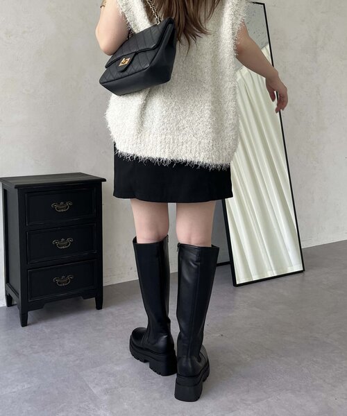 prose verse（プロズヴェール）の「Wポケット台形ミニスカート（スカート・レディース・ブラック・LARGE/MEDIUM/SMALL）」の13枚目の写真