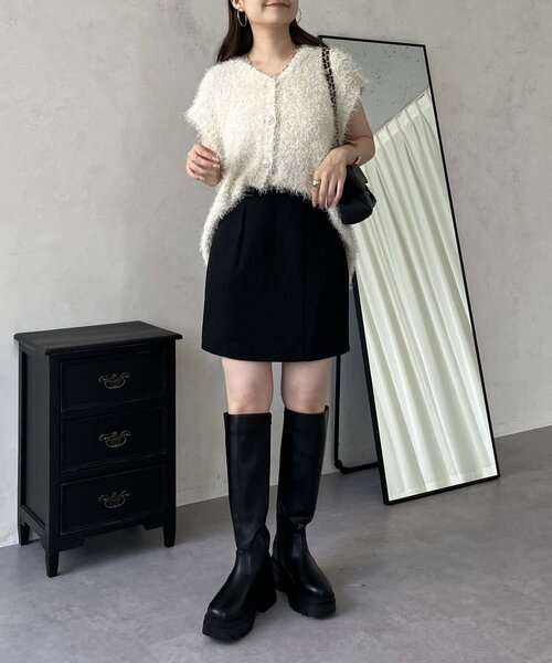 prose verse(プロズヴェール)の「Wポケット台形ミニスカート(スカート・レディース・ブラック・LARGE/MEDIUM/SMALL)」の18枚目の写真