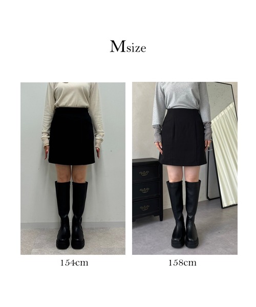 prose verse（プロズヴェール）の「Wポケット台形ミニスカート（スカート・レディース・ブラック・LARGE/MEDIUM/SMALL）」の3枚目の写真