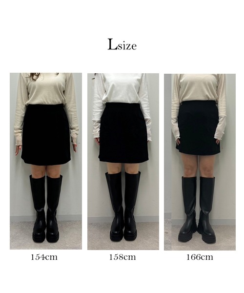 prose verse（プロズヴェール）の「Wポケット台形ミニスカート（スカート・レディース・ブラック・LARGE/MEDIUM/SMALL）」の4枚目の写真