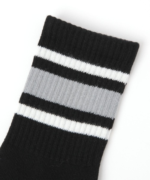 BAYFLOW（ベイフロー）の「ラインソックス(KIDS)（ソックス/靴下・キッズ・ブラック/パープル/ホワイト/グリーン・LARGE/MEDIUM）」の5枚目の写真