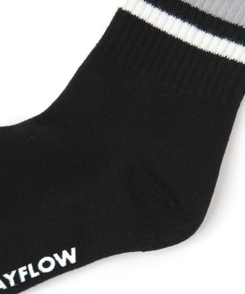 BAYFLOW（ベイフロー）の「ラインソックス(KIDS)（ソックス/靴下・キッズ・ブラック/パープル/ホワイト/グリーン・LARGE/MEDIUM）」の6枚目の写真