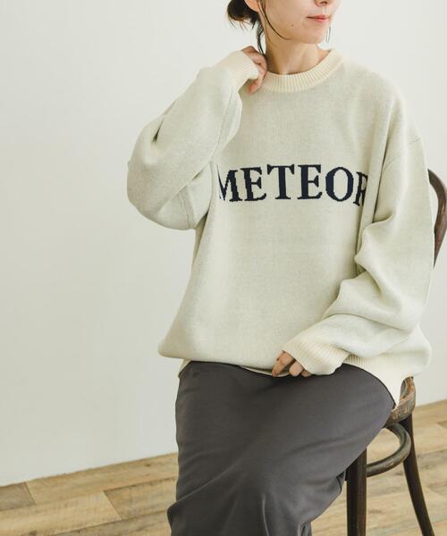 ITEMS URBANRESEARCH（アイテムズ アーバンリサーチ）の「スウェットライクロゴニット（ニット/セーター・レディース・グレー/オフホワイト/ブラック・FREE）」の7枚目の写真