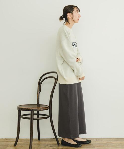 ITEMS URBANRESEARCH（アイテムズ アーバンリサーチ）の「スウェットライクロゴニット（ニット/セーター・レディース・グレー/オフホワイト/ブラック・FREE）」の9枚目の写真