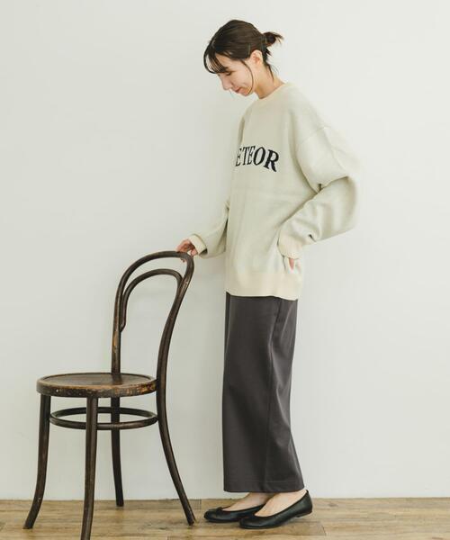 ITEMS URBANRESEARCH（アイテムズ アーバンリサーチ）の「スウェットライクロゴニット（ニット/セーター・レディース・グレー/オフホワイト/ブラック・FREE）」の10枚目の写真