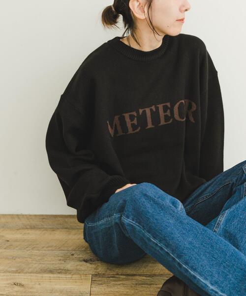 ITEMS URBANRESEARCH（アイテムズ アーバンリサーチ）の「スウェットライクロゴニット（ニット/セーター・レディース・グレー/オフホワイト/ブラック・FREE）」の13枚目の写真