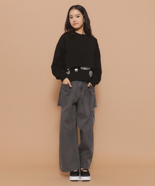 PINK-latte(ピンクラテ)の「◆【130cmあり/セットアイテム】レイヤード トップス(その他トップス・キッズ・ブラック/グレー/オフホワイト・15 /13/14/16)」の18枚目の写真