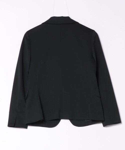 STRAWBERRY-FIELDS（ストロベリーフィールズ）の「ジャージテーラードジャケット（ノーカラージャケット・レディース・ブラック/ベージュ/ネイビー・2）」の12枚目の写真