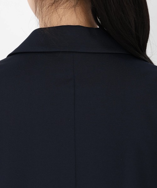 STRAWBERRY-FIELDS（ストロベリーフィールズ）の「ジャージテーラードジャケット（ノーカラージャケット・レディース・ブラック/ベージュ/ネイビー・2）」の18枚目の写真