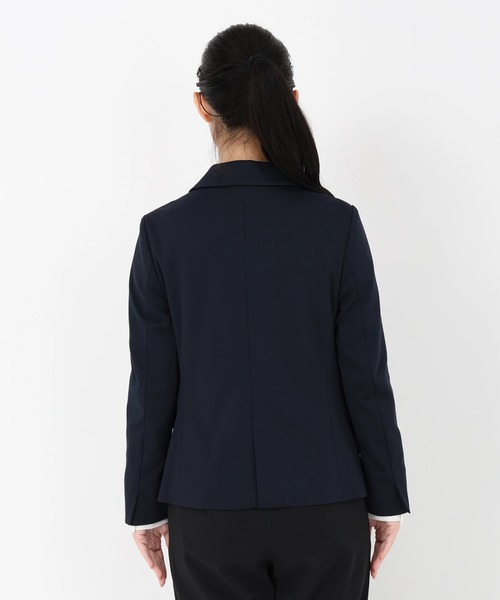 STRAWBERRY-FIELDS（ストロベリーフィールズ）の「ジャージテーラードジャケット（ノーカラージャケット・レディース・ブラック/ベージュ/ネイビー・2）」の20枚目の写真