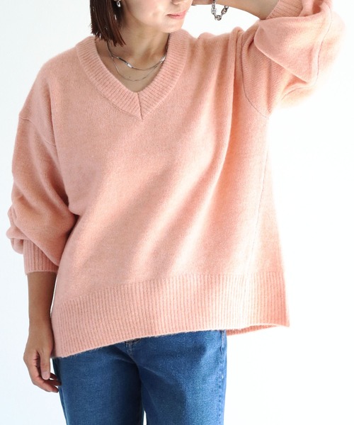cepo(セポ)の「マシュマロニットVネックプルオーバー(ニット/セーター・レディース・ピンク/ブルー/オフホワイト/ベージュ/チャコール・M)」の19枚目の写真