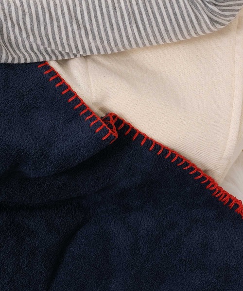 emesuelee（エメスーリー）の「4way ボアフリースブランケット 70×100（ブランケット・レディース・ネイビー/ブラウン/ライトグレー・フリー）」の14枚目の写真