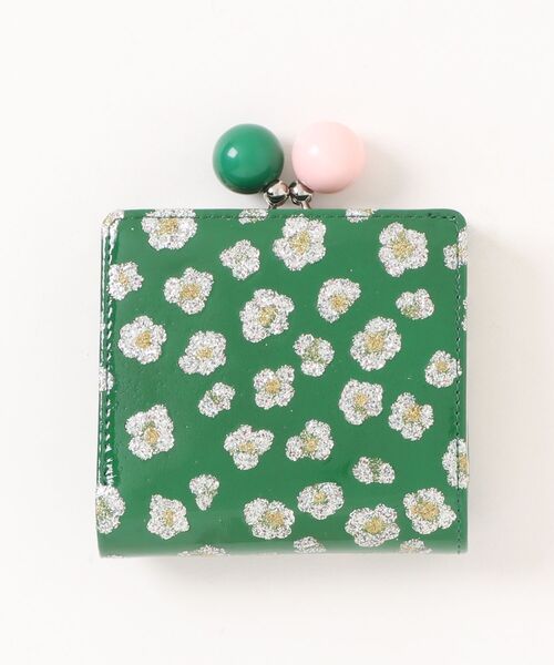 tsumori chisato CARRY(ツモリチサトキャリー)の「がま口ミニ財布 ツモリチサト グリッターフラワー(財布・レディース・ブラック/ワインレッド/グリーン・FREE)」の2枚目の写真